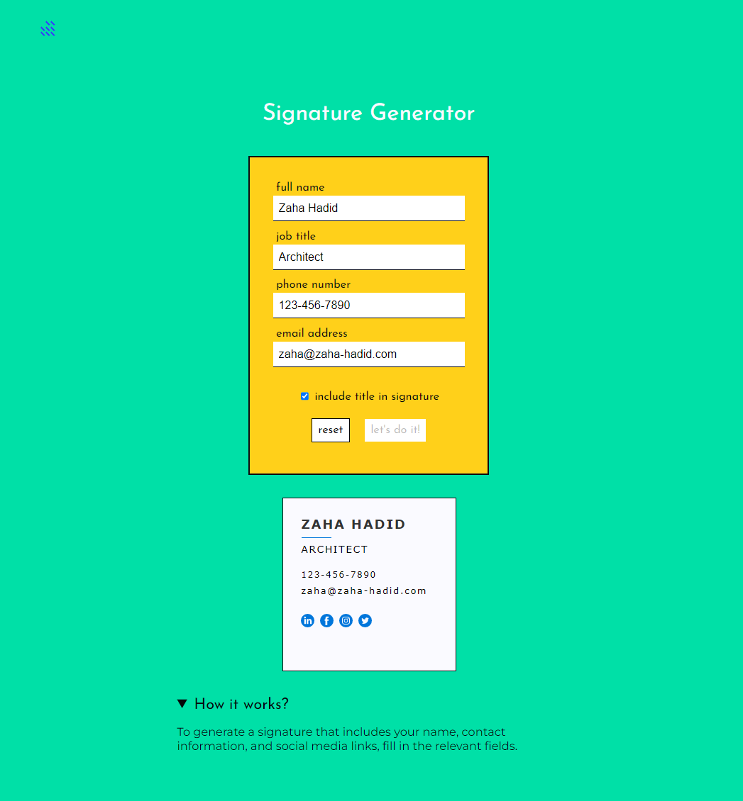 signature generator